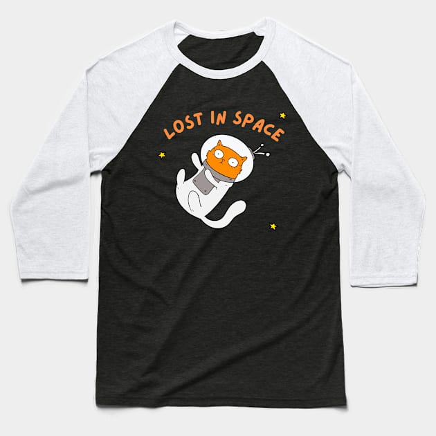 Lost in space Baseball T-Shirt by Northshore Cycling Tees